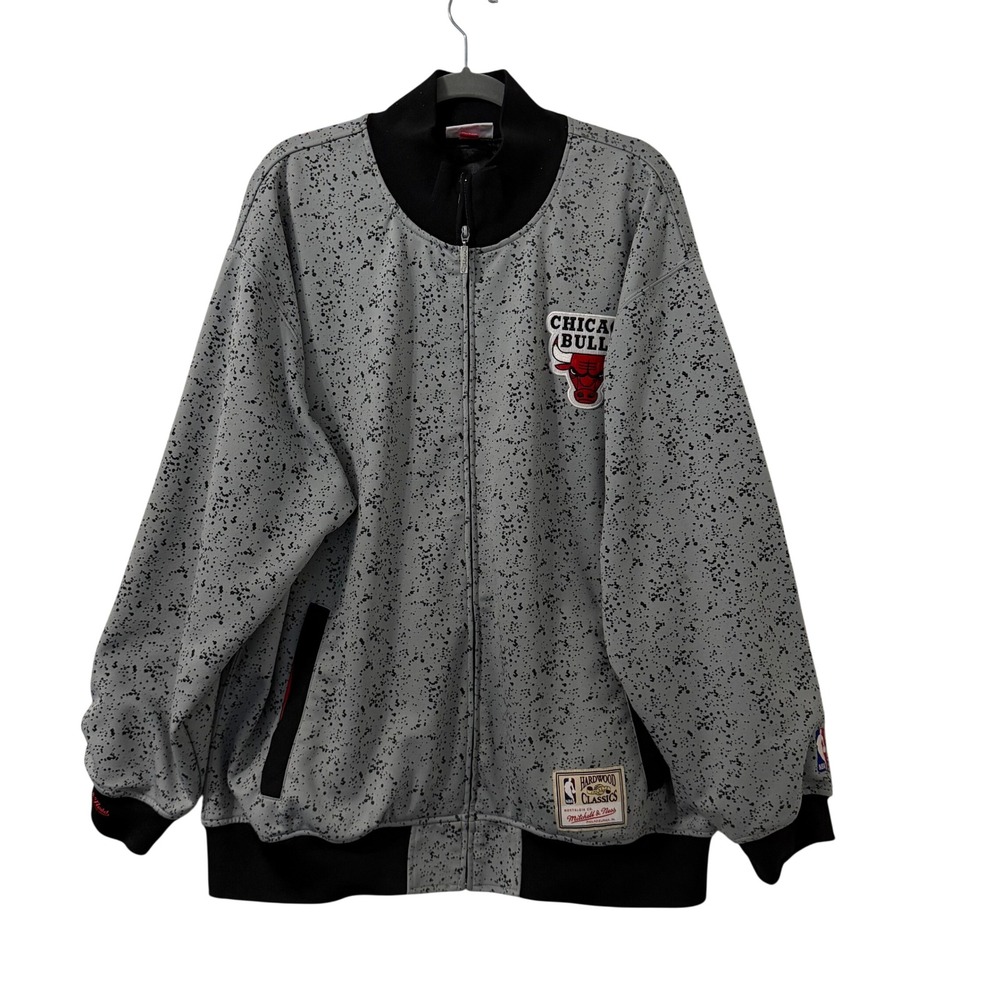 Mitchell & Ness Chicago Bulls Hardwood Classics Track Jacket Gray Speckle 2XL